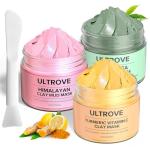 3-in-1 Clay Mud Mask Set with Brush
