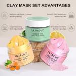 3-in-1 Clay Mud Mask Set with Brush
