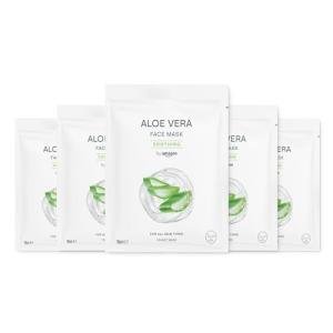 Aloe Vera Soothing Face Sheet Mask, 5 Pack