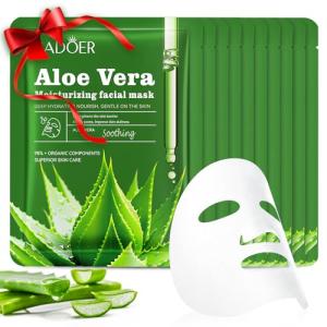 10-Pack Aloe Vera Face Masks for Hydration