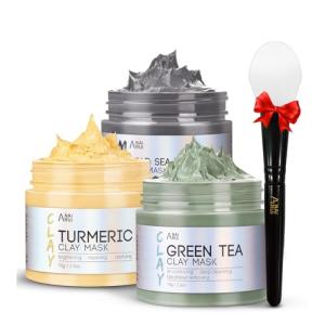 Turmeric, Green Tea & Dead Sea Mud Mask Set