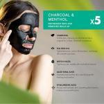 Charcoal Mud Mask for All Skin Types, 20ml