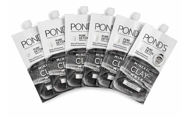 Pond's Pure Detox Mineral Clay Mask - 6 Sachets