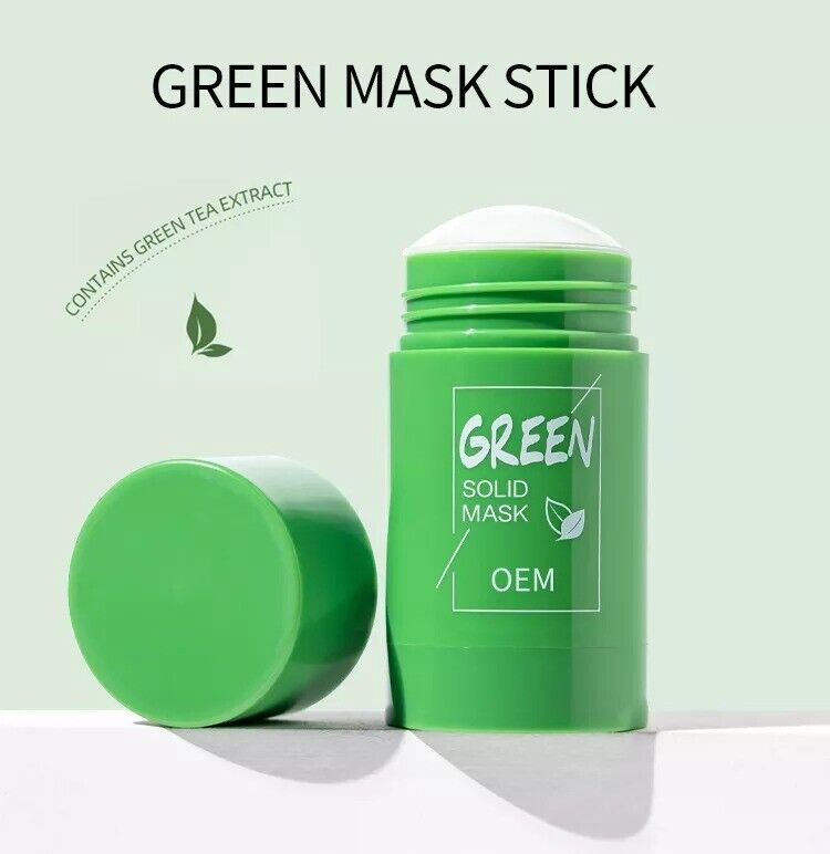 2 Packs Green Tea Oil Control Clay Stick Mask Anti-acne Poreless Deep Cleanse