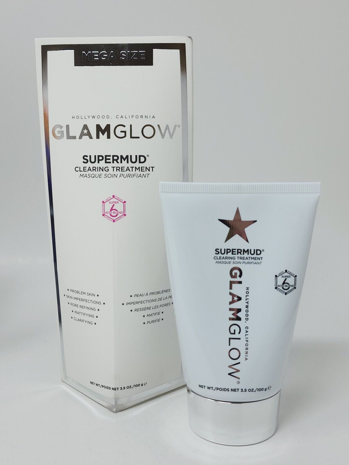 Authentic GLAMGLOW Supermud Clearing Treatment - 3.5oz