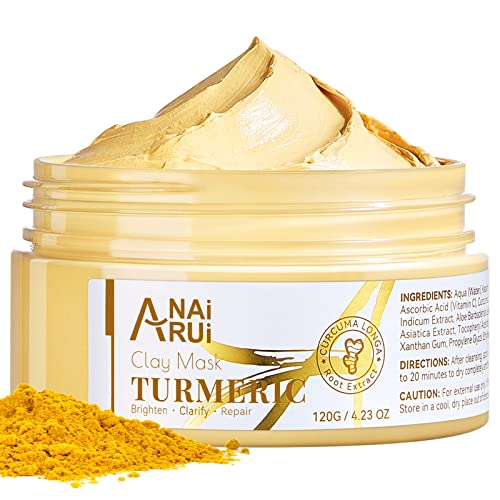 Turmeric & Vitamin C Mud Mask, Acne & Wrinkles