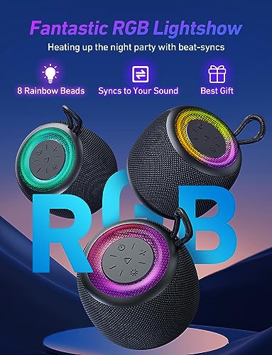 LENRUE Mini Bluetooth Speaker with RGB Lights