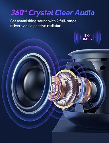 LENRUE Mini Bluetooth Speaker with RGB Lights