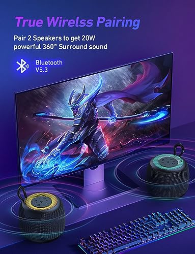 LENRUE Mini Bluetooth Speaker with RGB Lights