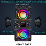40W Bluetooth Speaker with Colorful Lights & Bass