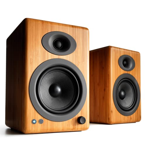 Audioengine A5+ Bluetooth Bookshelf Speakers - Bamboo Pair