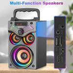 SUPNIU Wireless Bluetooth Speaker with Lights and Bass