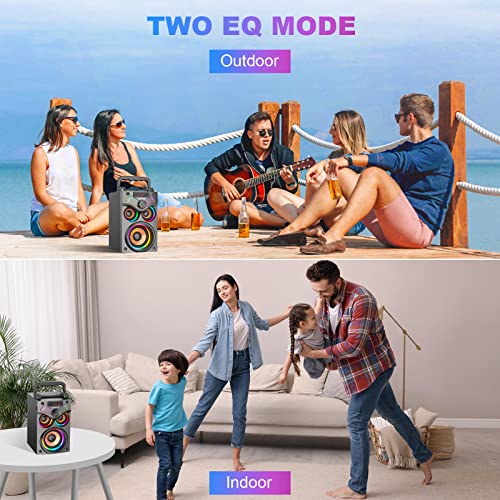 SUPNIU Wireless Bluetooth Speaker with Lights and Bass