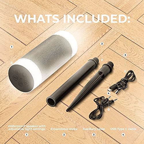 IP66 Waterproof Outdoor Bluetooth Speaker with LED Lights