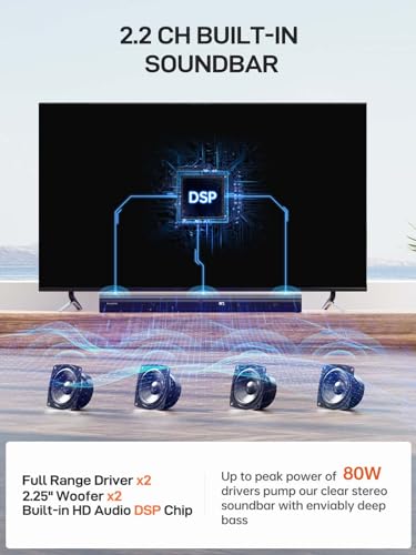 MEVOSTO 2.2CH Sound Bar with Built-in Woofers