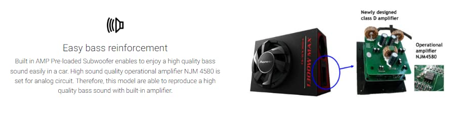 Pioneer TS-WX300A 30cm Powered Subwoofer, Black
