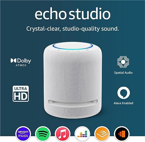 Echo Studio Smart Speaker with Dolby Atmos - Glacier White