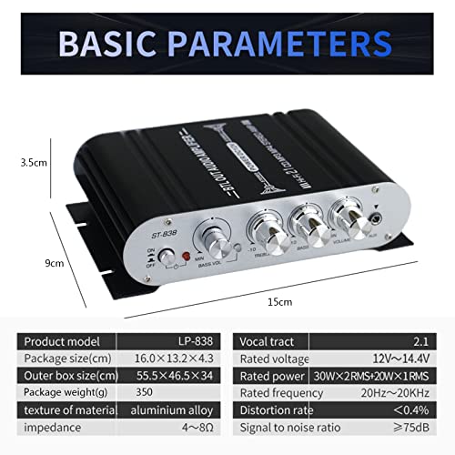 Mochatopia Mini 2.1 Channel Bass Amplifier