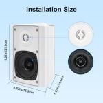 Herdio 4" Weatherproof Bluetooth Wall-Mount Speakers