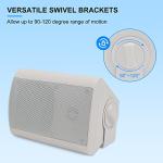 Herdio 4" Weatherproof Bluetooth Wall-Mount Speakers