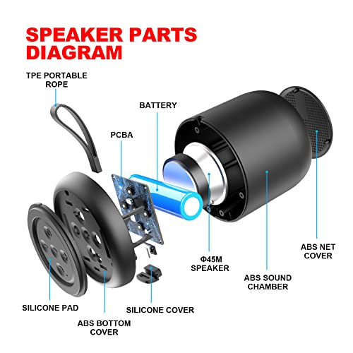 Compact Bluetooth Speaker with HD Bass and Waterproof Design