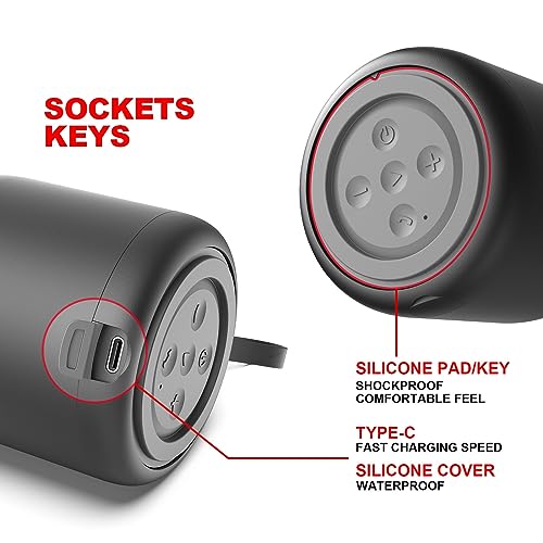 Compact Bluetooth Speaker with HD Bass and Waterproof Design