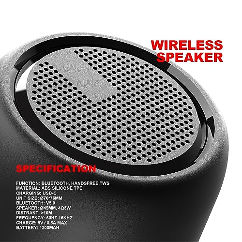 Compact Bluetooth Speaker with HD Bass and Waterproof Design