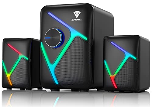 SPKPAL 2.1 RGB Desktop Speakers with Subwoofer