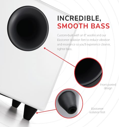 Audioengine S8 250W 8-Inch Powered Subwoofer