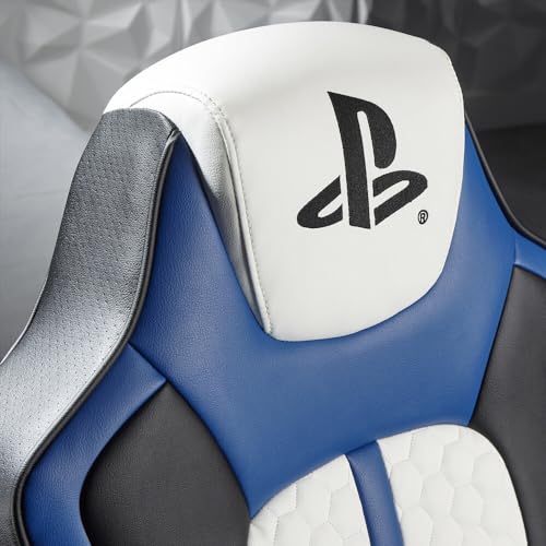 X ROCKER Wireless Bluetooth Gaming Chair - White Blue Black