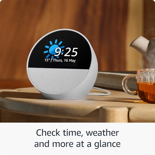 Echo Spot 2024: Smart Alarm Clock with Alexa