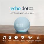 Echo Dot 5th Gen with Clock - Cloud Blue