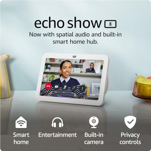 Echo Show 8 HD Smart Touchscreen Speaker - Glacier White