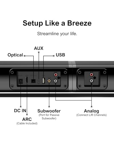 ULTIMEA 4.1ch Bluetooth Soundbar with Subwoofer