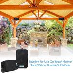 PYLE Dual Waterproof Outdoor Speaker System - Black