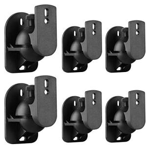 Adjustable Satellite Speaker Wall Mount Bracket - 6 Pack