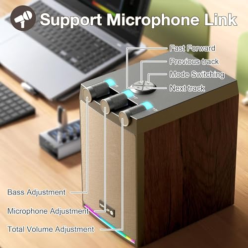 Bluetooth Bookshelf Speakers with 100W Amplification