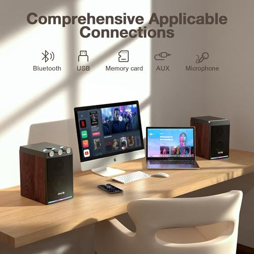 Bluetooth Bookshelf Speakers with 100W Amplification