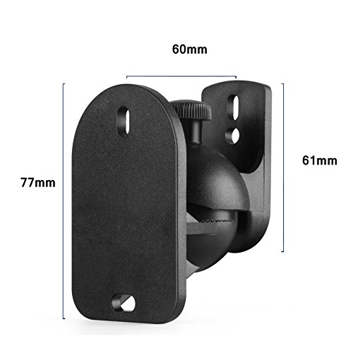 Adjustable Satellite Speaker Wall Mount Bracket - 6 Pack