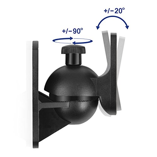 Adjustable Satellite Speaker Wall Mount Bracket - 6 Pack