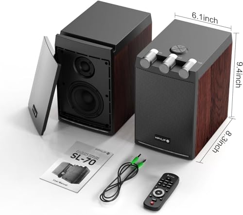 Bluetooth Bookshelf Speakers with 100W Amplification