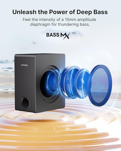 ULTIMEA 4.1ch Dolby Atmos Sound Bar with Subwoofer