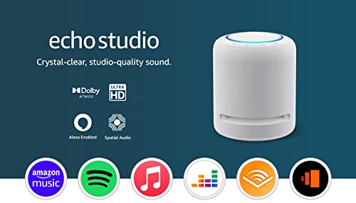 Echo Studio Smart Speaker with Dolby Atmos – White