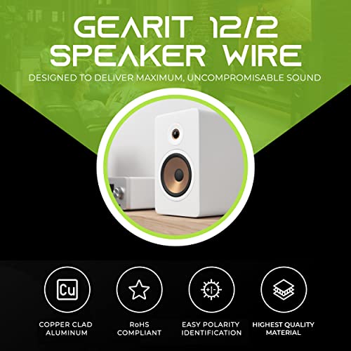 GearIT 12 AWG Speaker Wire - 100 Feet