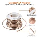 Amazon Basics 16-Gauge Transparent Speaker Wire, 50ft