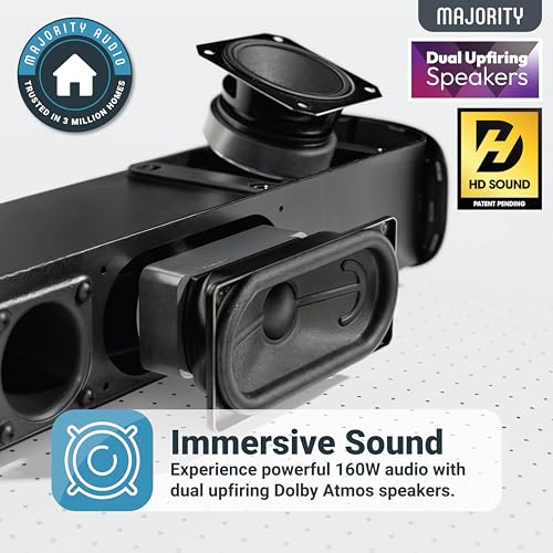 MAJORITY Dolby Atmos Wall-Mountable Soundbar