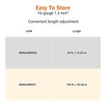 Amazon Basics 16-Gauge Transparent Speaker Wire, 50ft