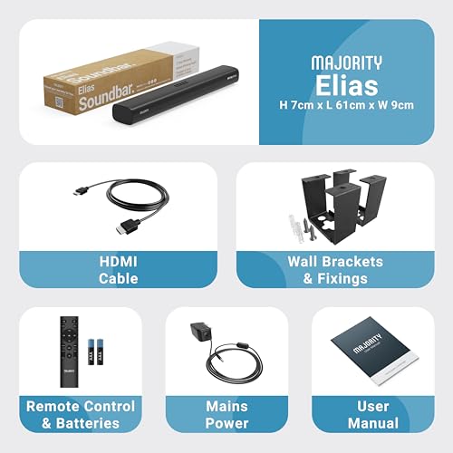 MAJORITY Dolby Atmos Wall-Mountable Soundbar