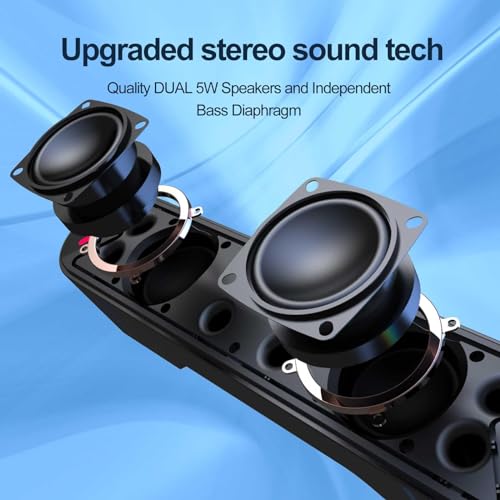 LENRUE USB-Powered Desktop Speakers with LED Lights