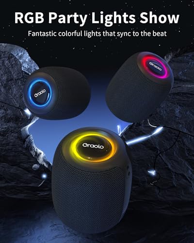 Oraolo 15W Portable Bluetooth Speaker with RGB Lights